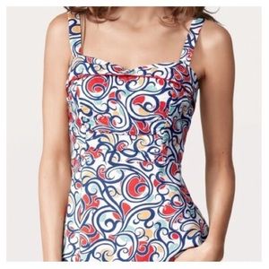 Colorful Swirl Print Women's Top